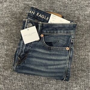 American Eagle Skinny Fit Blue Denim Jeans Women's Size‎ 26/28 Stretch NEW